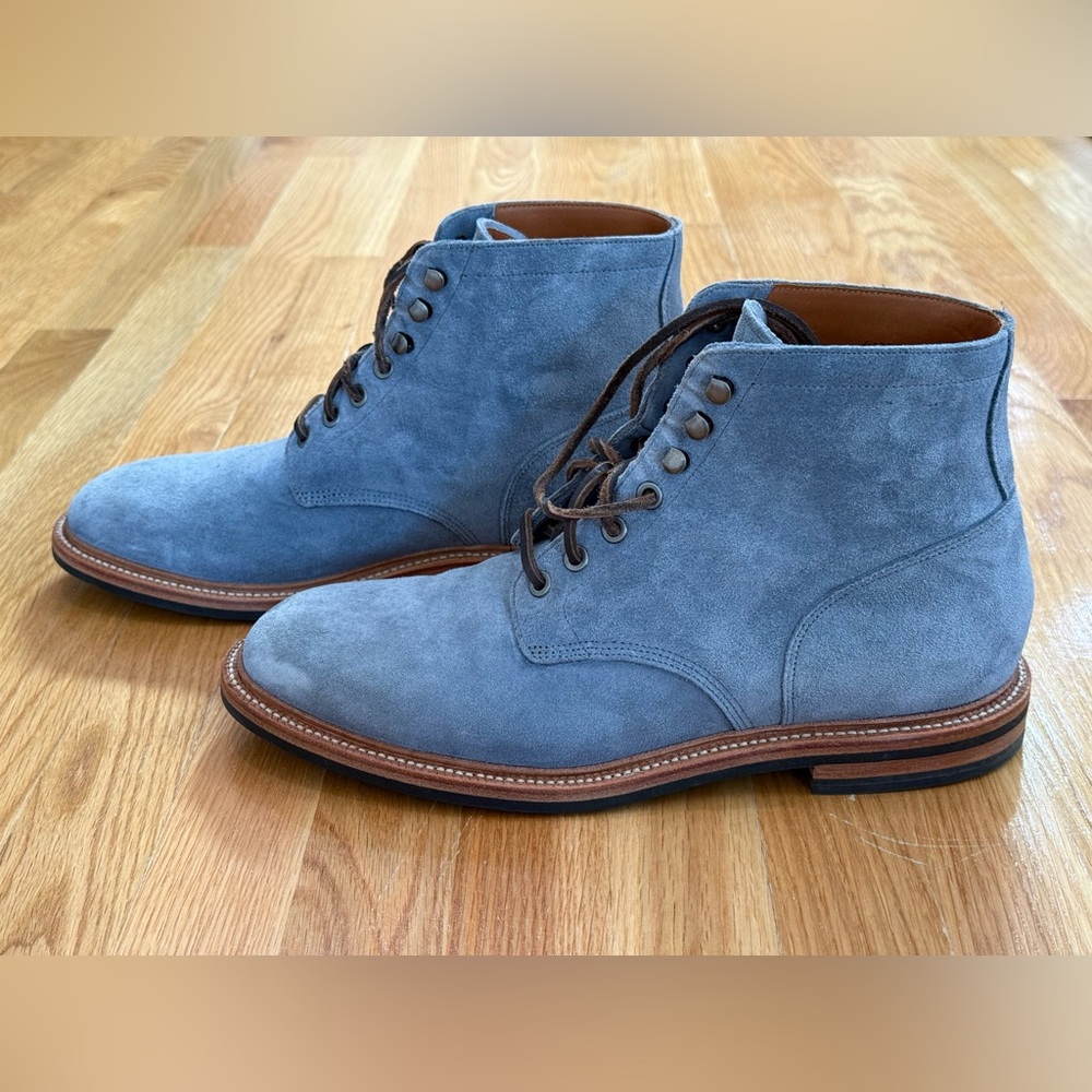 Men’s Grant Stone Sky Blue “Reverse Kudu” Suede Diesel Boots 11.5D